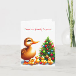 Old Time Duck Family Faltkarte Karte