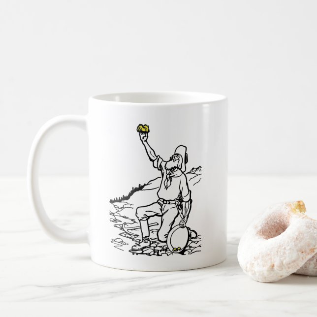 Old Time Gold Miner Prospector Kaffeetasse (Mit Donut)