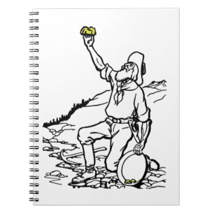 Old Time Gold Miner Prospector Notizblock