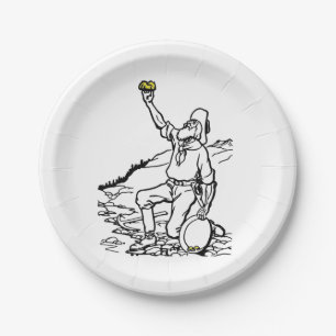 Old Time Gold Miner Prospector Pappteller