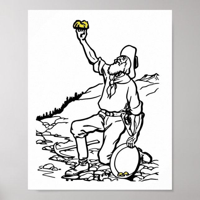 Old Time Gold Miner Prospector Poster (Vorne)