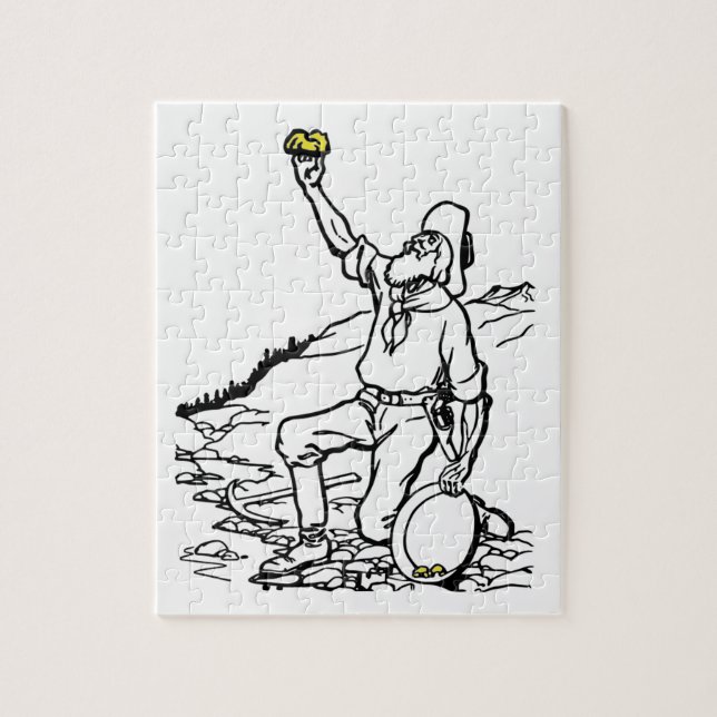 Old Time Gold Miner Prospector Puzzle (Vertikal)