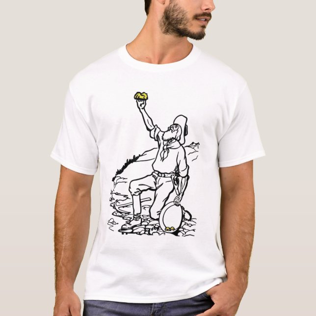 Old Time Gold Miner Prospector T-Shirt (Vorderseite)