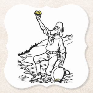 Old Time Gold Miner Prospector Untersetzer