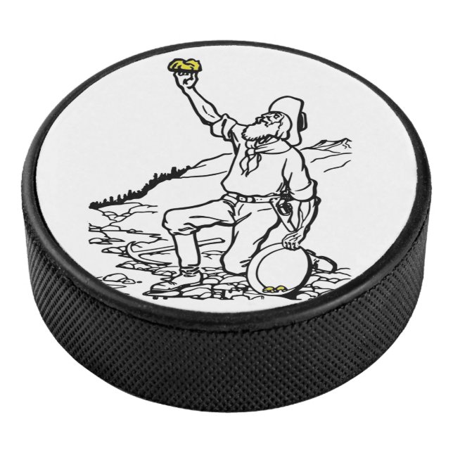 Old Time Gold Prospector Eishockey Puck (3/4)