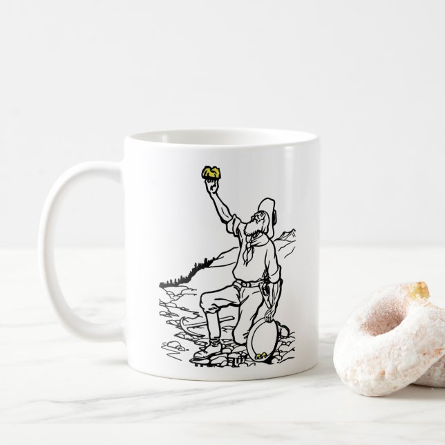 Old Time Gold Prospector Kaffeetasse (Mit Donut)
