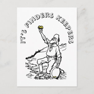Old Time Gold Prospector Postkarte