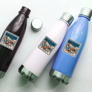 Old Time Group Carolers Musicians Street Corner Aufkleber