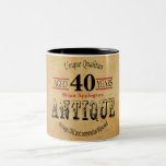 Old Timer 40th Birthday Zweifarbige Tasse<br><div class="desc">Old Timer Birthday Coffee Mug ready for you to personalize - ✔ Anmerkung: Not all template areas need change. 📌 If you need further customization, please click the "Click to Customize further"or "Customize or Edit Design"button and use our design tool to resize, rotate, change color, add text and so much...</div>