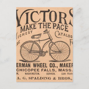 Old Timey Pennyfarthing viktorianisches Fahrrad Postkarte
