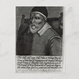 Old Tom Parr, 1635 Postkarte