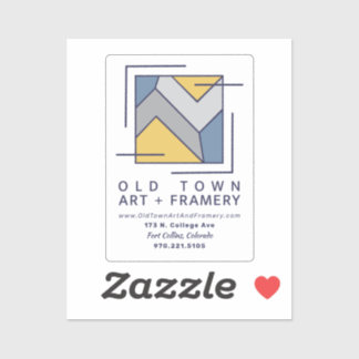 Old Town Art And Framery Business Sticker