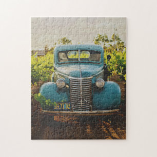 Old Town Country Vintage Automobile Photograph Puzzle