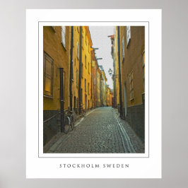 Old Town Street - Stockholm Poster
