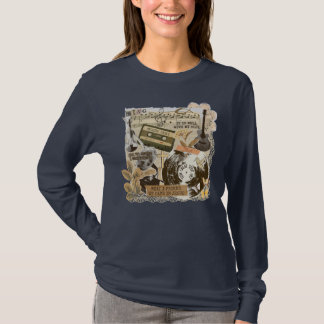 Old Traditional Christian Hymns Songs Collage T-Shirt
