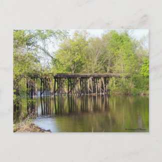 Old Train Trestle Postcard Postkarte