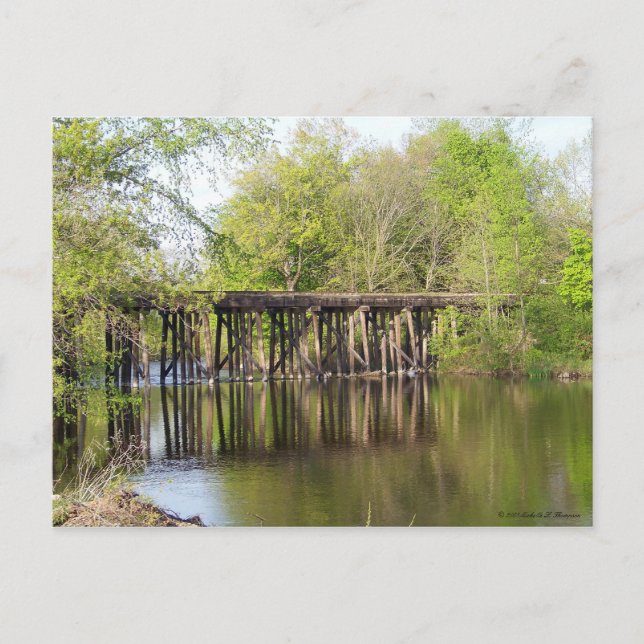 Old Train Trestle Postcard Postkarte (Vorderseite)