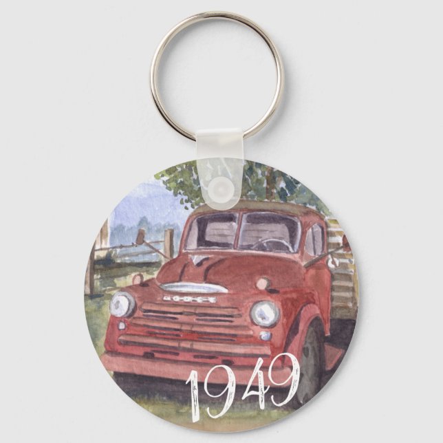 Old Truck Keychain Schlüsselanhänger (Vorderseite)
