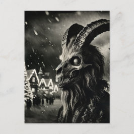 Old Tup (Ziegenköpfchen Skelett) Weihnachts-Horror Postkarte