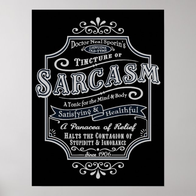 Old Tyme Sarcasm Poster (Vorne)
