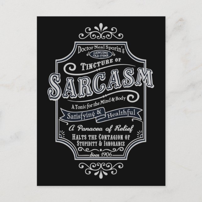 Old Tyme Sarcasm Postkarte (Vorderseite)