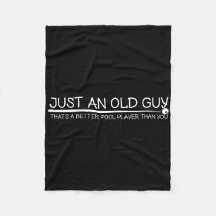 Old Typ Pool Player Geschenkdesign für ältere Bill Fleecedecke
