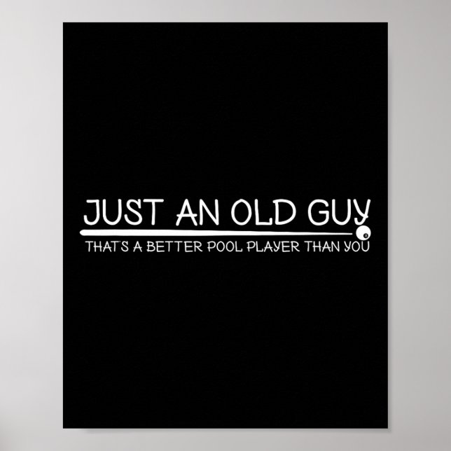 Old Typ Pool Player Geschenkdesign für ältere Bill Poster (Vorne)