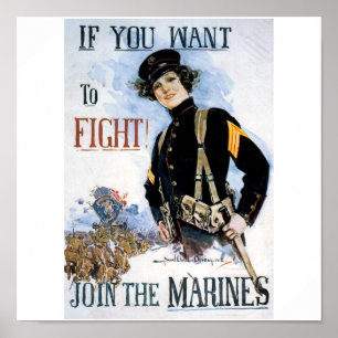 Old U.S. Marines Poster ca. 1915