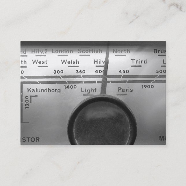 Old UK Radio Dial Visitenkarte (Vorderseite)