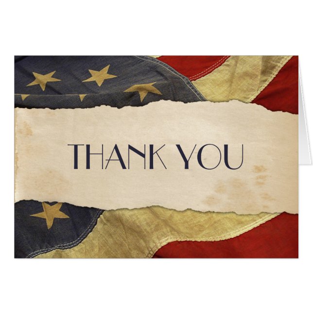 Old USA Flag Patriotic or Military (Vorderseite (Horizontal))