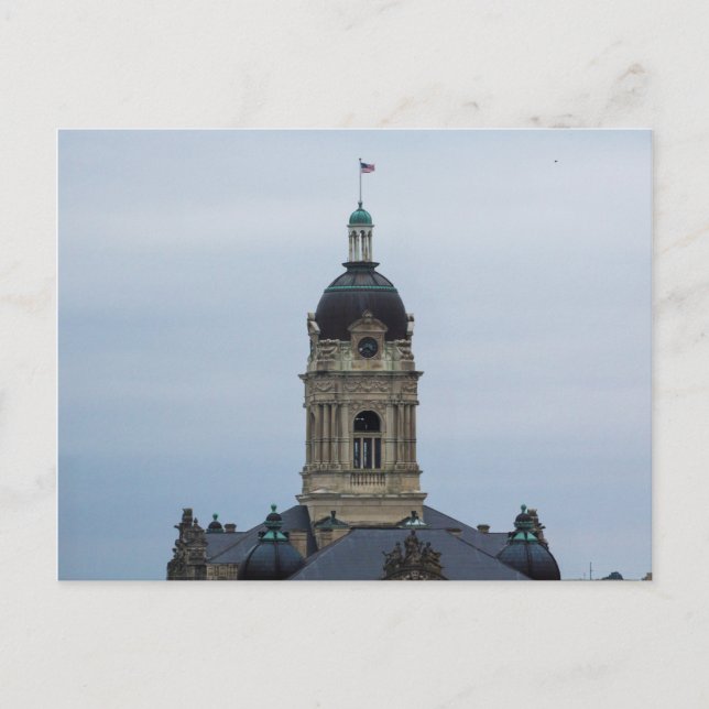 Old Vanderburgh Landkreis Courthouse, Evansville,  Postkarte (Vorderseite)