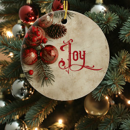 Old Victorian Rustic Family Personalized Keramik Ornament