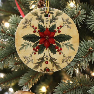 Old Victorian Rustic Family Personalized Keramik Ornament