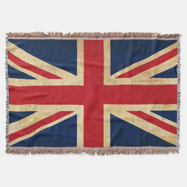 Old Vintag Grunge United Flag Union Jack Decke (Vorderseite)