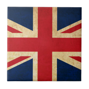 Old Vintag Grunge United Flag Union Jack Fliese