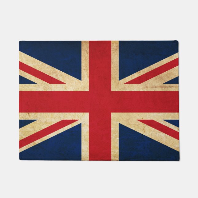Old Vintag Grunge United Flag Union Jack Fußmatte (Vorderseite)