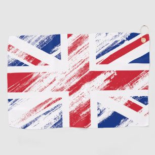 Old Vintag Grunge United Flag Union Jack Golfhandtuch