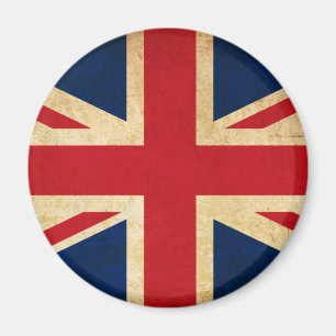 Old Vintag Grunge United Flag Union Jack Magnet