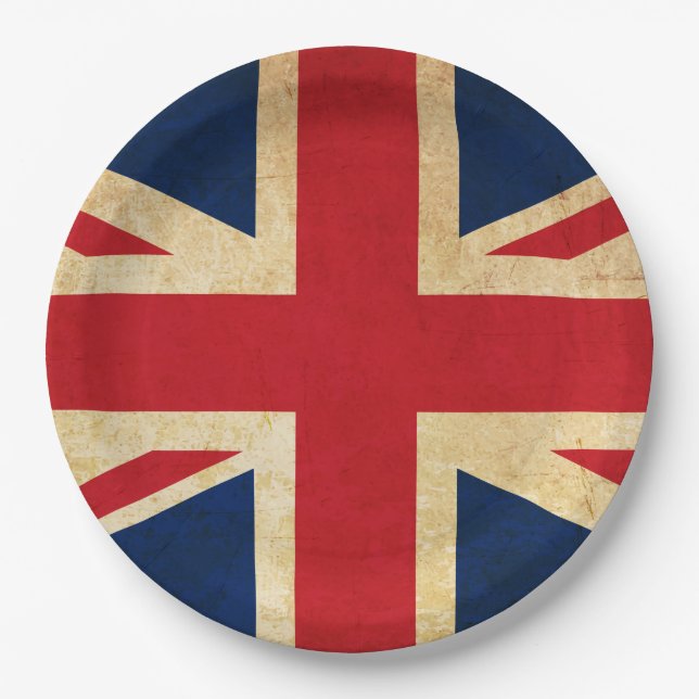 Old Vintag Grunge United Flag Union Jack Pappteller (Vorderseite)