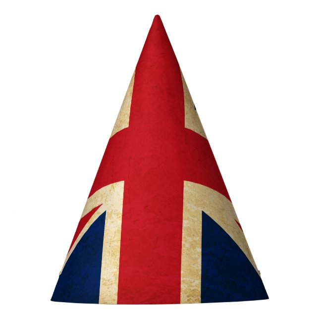 Old Vintag Grunge United Flag Union Jack Partyhütchen (Vorderseite)