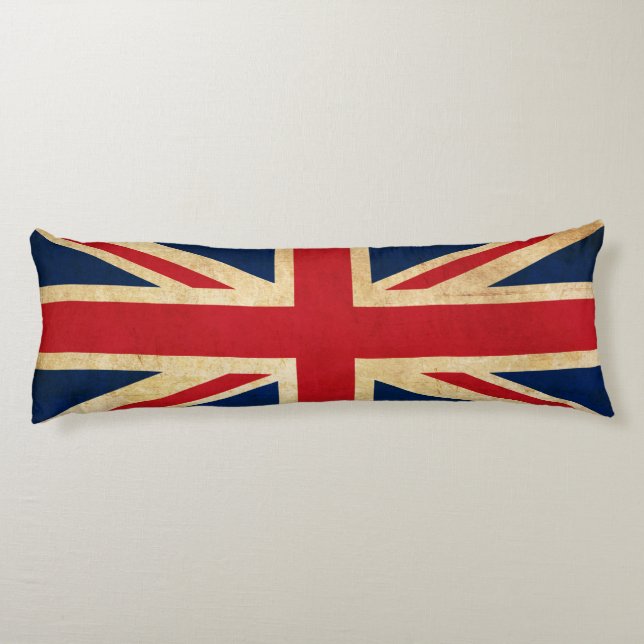 Old Vintag Grunge United Flag Union Jack Seitenschläferkissen (Rückseite)