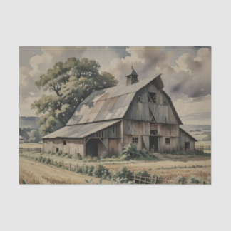 Old vintage barn seidenpapier