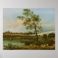 Old Walton's Bridge, 1755 (Öl auf Leinwand)