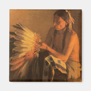 Old War Bonnet von Joseph Henry Sharp Magnet