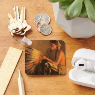 Old War Bonnet von Joseph Henry Sharp Schlüsselanhänger