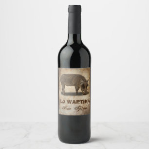OLD WARTHOG WEINETIKETT