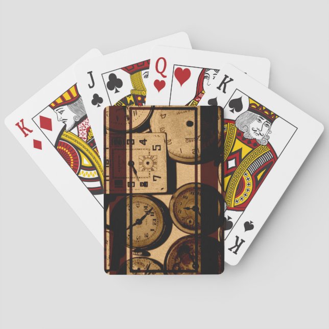 Old Watch Triptych Spielkarten (Rückseite)