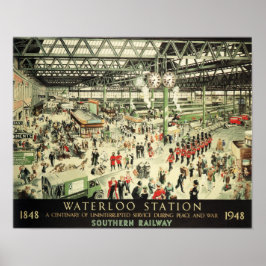 Old Waterloo Station Südliches Bahnhofsvorort Werb Poster
