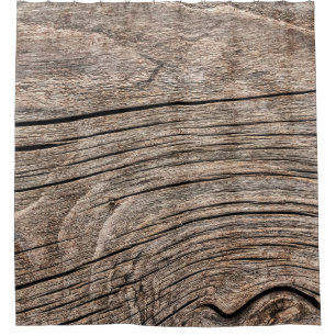 Old Weathered Rotten Knotted Coarse Wood G Duschvorhang