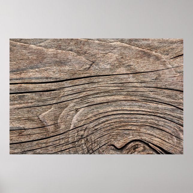 Old Weathered Rotten Knotted Coarse Wood G Poster (Vorne)